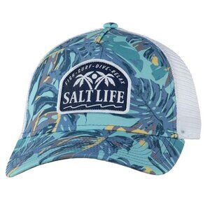 SALT LIFE "Fish-Surf-Dive-Relax" Trucker Snapback Adjustable Hat - NEW